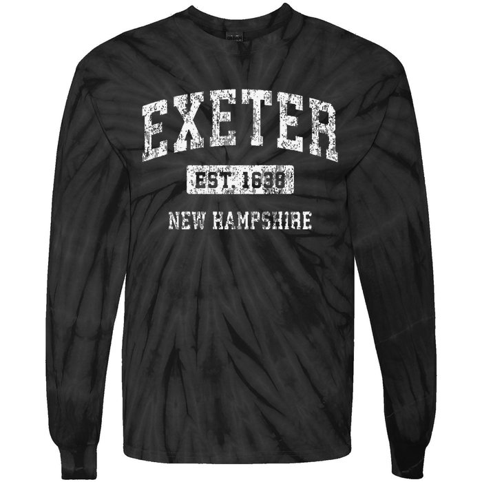 Exeter New Hampshire Nh Vintage Sports Established Design Gift Tie-Dye Long Sleeve Shirt