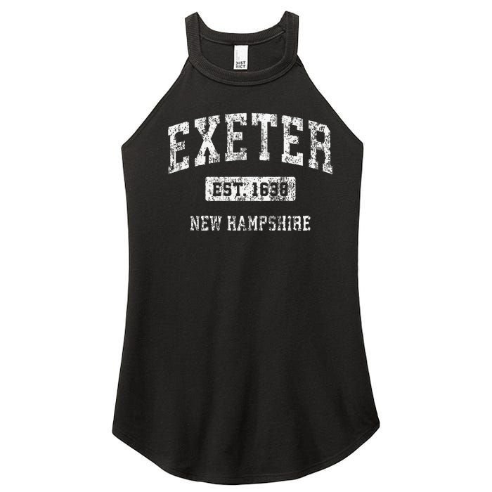 Exeter New Hampshire Nh Vintage Sports Established Design Gift Women's Perfect Tri Rocker Tank