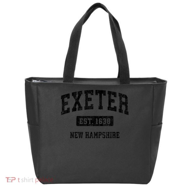 Exeter New Hampshire NH Vintage Sports Zip Tote Bag