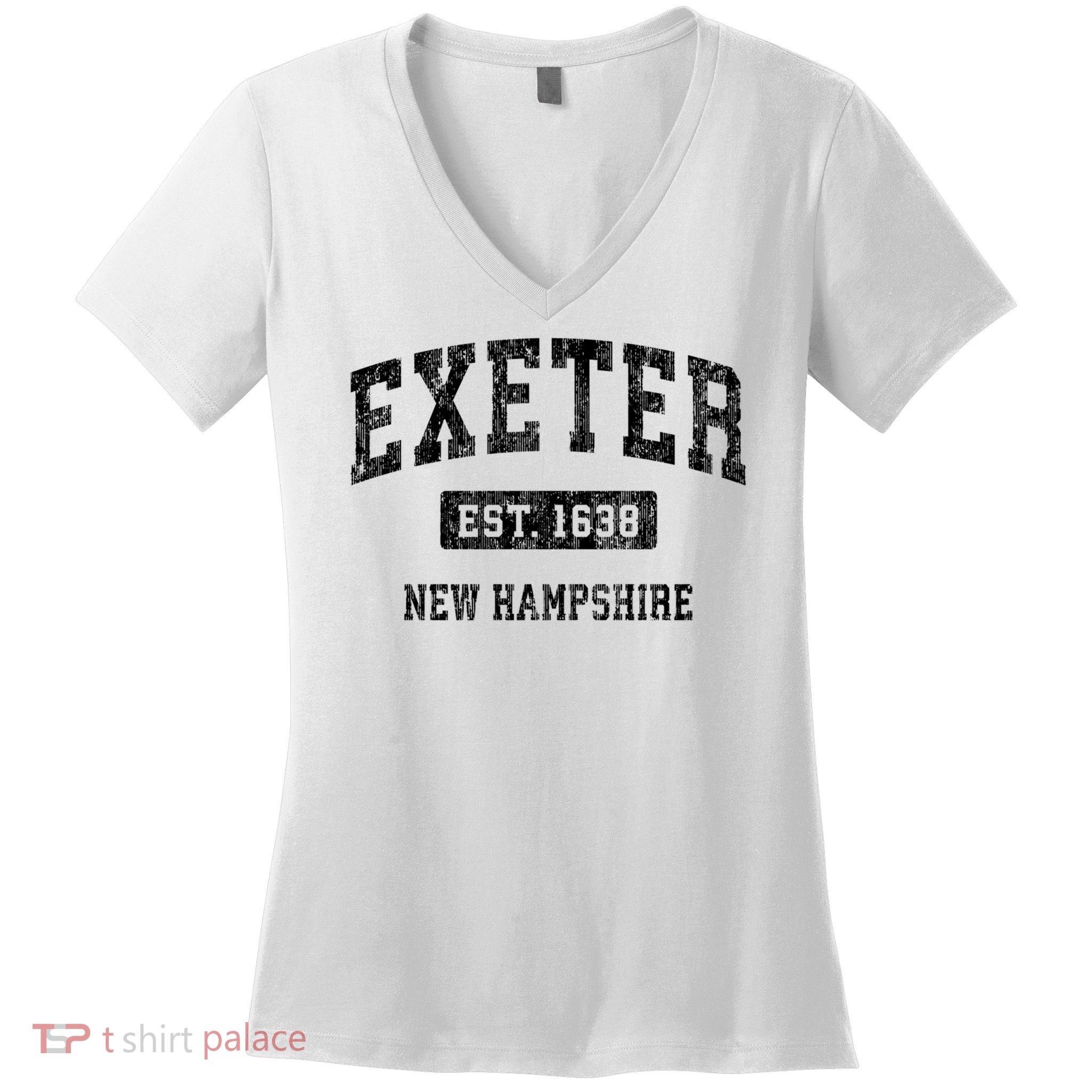 Exeter New Hampshire NH Vintage Sports Women's V-Neck T-Shirt