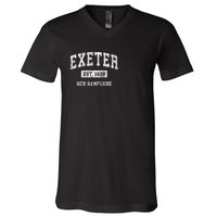 Exeter New Hampshire Nh Vintage Sports Established V-Neck T-Shirt