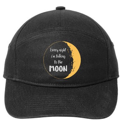 Every Night I’M Talking To The Moon Aesthetic Space 7-Panel Snapback Hat