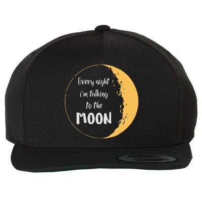 Every Night I’M Talking To The Moon Aesthetic Space Wool Snapback Cap