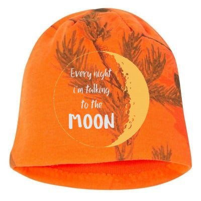 Every Night I’M Talking To The Moon Aesthetic Space Kati - Camo Knit Beanie