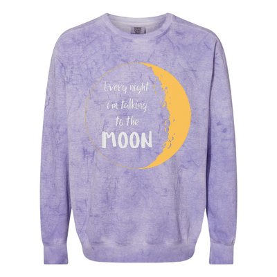 Every Night I’m Talking To The Moon Aesthetic Space Colorblast Crewneck Sweatshirt