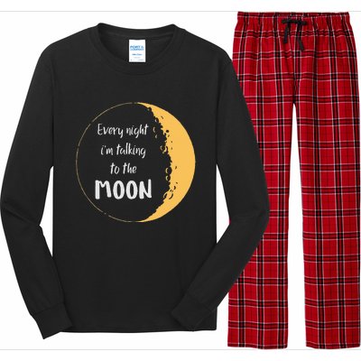 Every Night I’m Talking To The Moon Aesthetic Space Long Sleeve Pajama Set