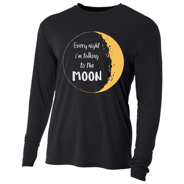 Every Night I’m Talking To The Moon Aesthetic Space Cooling Performance Long Sleeve Crew