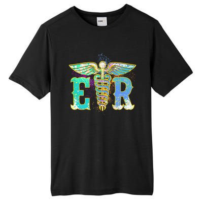 ER Nurse Illustration Design Emergency Nurses Day Tall Fusion ChromaSoft Performance T-Shirt