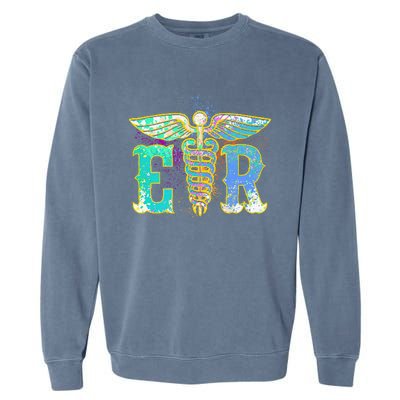 ER Nurse Illustration Design Emergency Nurses Day Garment-Dyed Sweatshirt