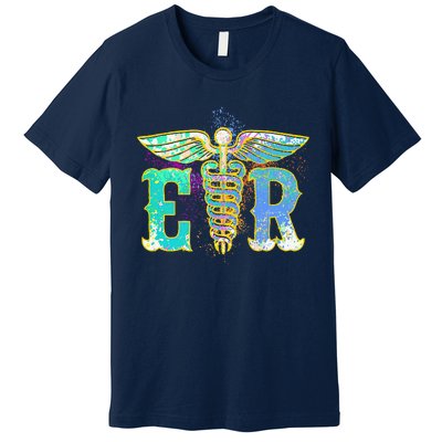 ER Nurse Illustration Design Emergency Nurses Day Premium T-Shirt