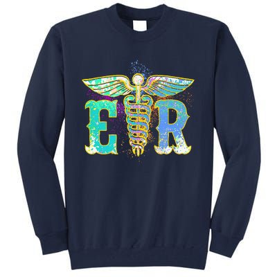 ER Nurse Illustration Design Emergency Nurses Day Tall Sweatshirt