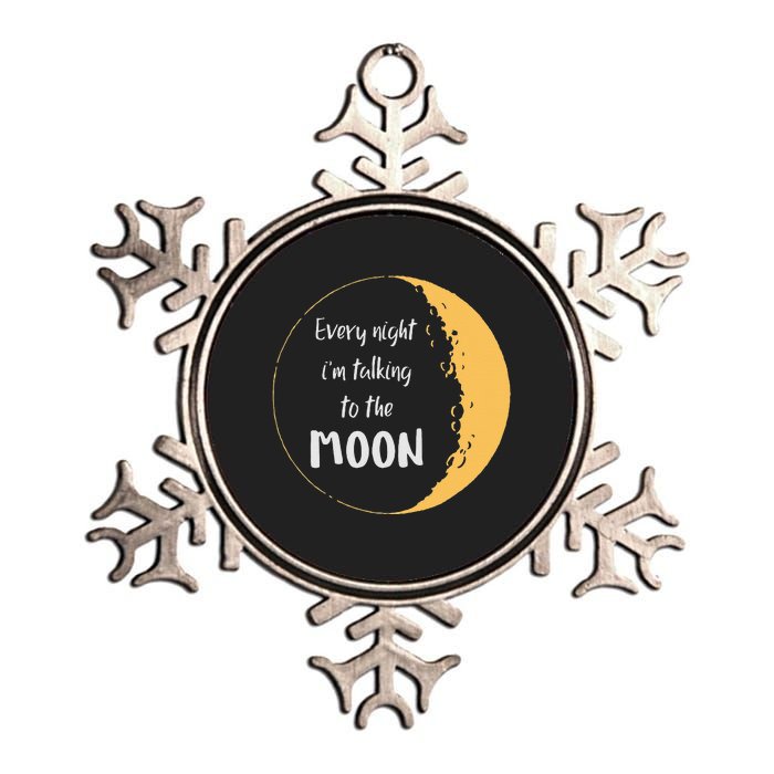 Every Night I’m Talking To The Moon Aesthetic Space Metallic Star Ornament