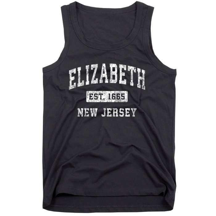 Elizabeth New Jersey Nj Vintage Established Sports Tank Top