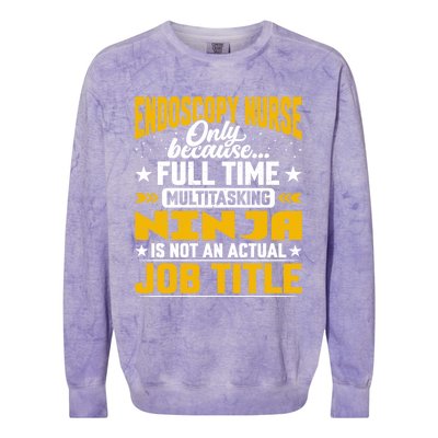 Endoscopy Nurse Job Title Funny Endoscopy Caregiver Gift Colorblast Crewneck Sweatshirt