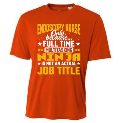 Endoscopy Nurse Job Title Funny Endoscopy Caregiver Gift Cooling Performance Crew T-Shirt