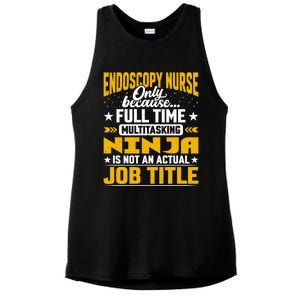 Endoscopy Nurse Job Title Funny Endoscopy Caregiver Gift Ladies PosiCharge Tri-Blend Wicking Tank