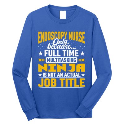 Endoscopy Nurse Job Title Funny Endoscopy Caregiver Gift Long Sleeve Shirt