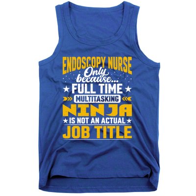 Endoscopy Nurse Job Title Funny Endoscopy Caregiver Gift Tank Top