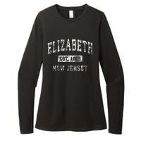 Elizabeth New Jersey Nj Vintage Established Sports Womens CVC Long Sleeve Shirt