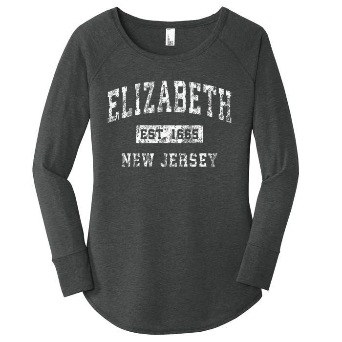 Elizabeth New Jersey Nj Vintage Established Sports Women's Perfect Tri Tunic Long Sleeve Shirt