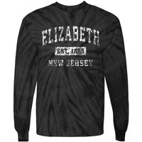 Elizabeth New Jersey Nj Vintage Established Sports Tie-Dye Long Sleeve Shirt