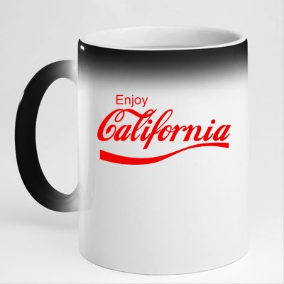 Enjoy California 11oz Black Color Changing Mug