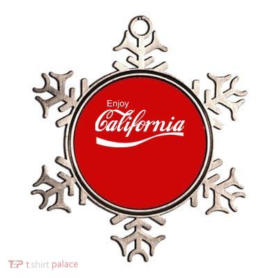 Enjoy California Metallic Star Ornament