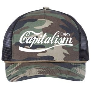 Enjoy Capitalism Retro Rope Trucker Hat Cap