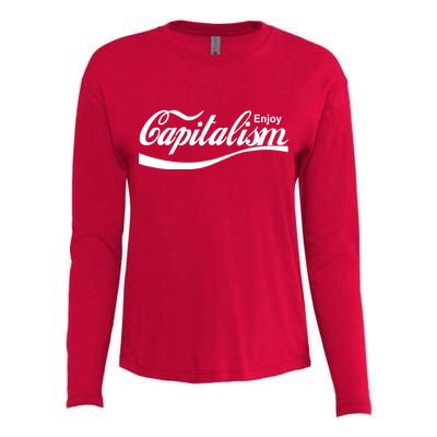 Enjoy Capitalism Womens Cotton Relaxed Long Sleeve T-Shirt