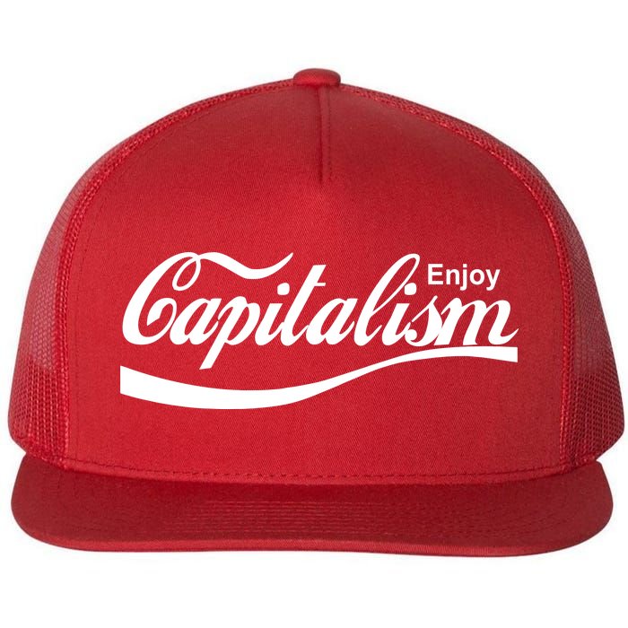 Enjoy Capitalism Flat Bill Trucker Hat