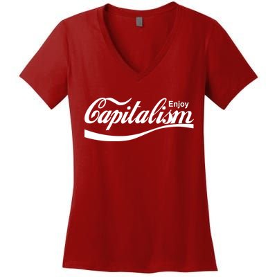 Enjoy Capitalism Women's V-Neck T-Shirt