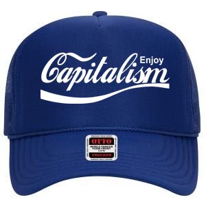 Enjoy Capitalism High Crown Mesh Back Trucker Hat