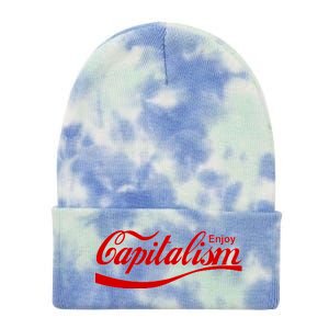 Enjoy Capitalism Tie Dye 12in Knit Beanie