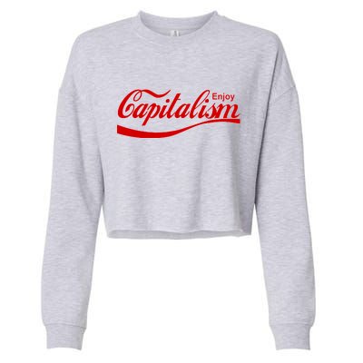 Enjoy Capitalism Cropped Pullover Crew