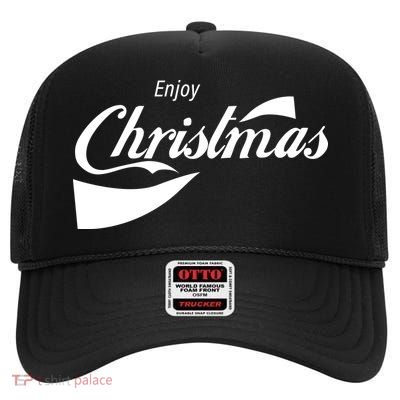 Enjoy Christmas High Crown Mesh Back Trucker Hat