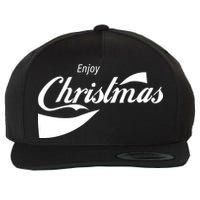 Enjoy Christmas Wool Snapback Cap