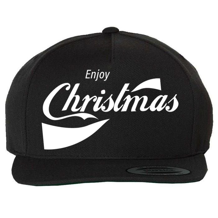 Enjoy Christmas Wool Snapback Cap