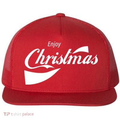 Enjoy Christmas Flat Bill Trucker Hat