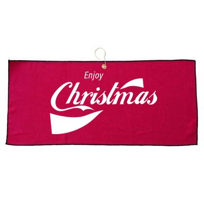 Enjoy Christmas Large Microfiber Waffle Golf Towel