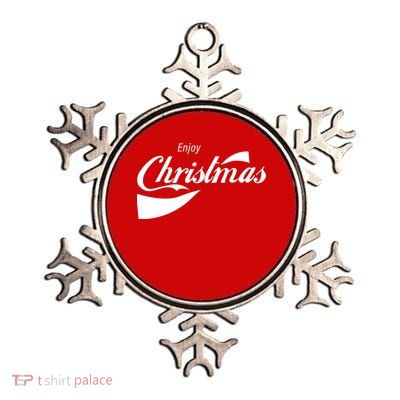 Enjoy Christmas Metallic Star Ornament