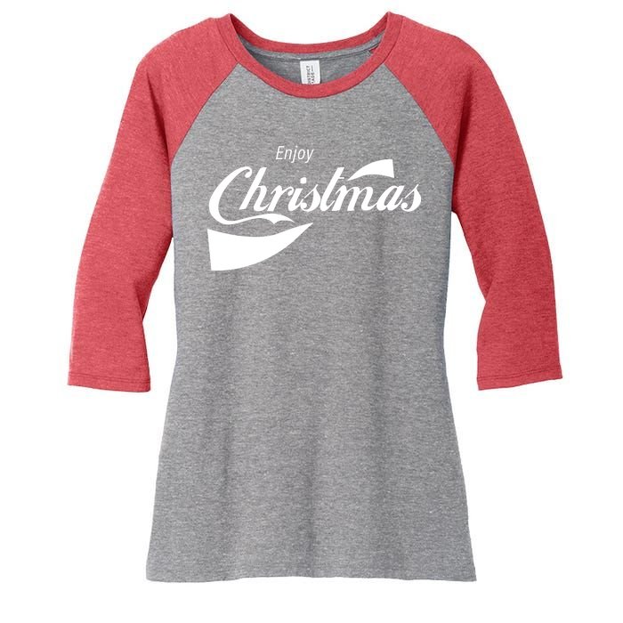 Enjoy Christmas Women's Tri-Blend 3/4-Sleeve Raglan Shirt