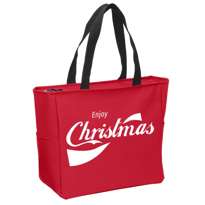 Enjoy Christmas Zip Tote Bag