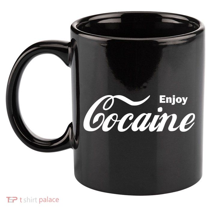 Enjoy Cocaine 11oz C Handle Ceramic Mug