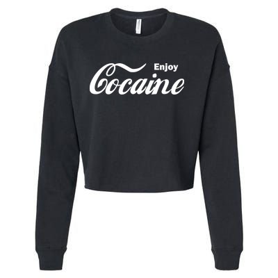 Enjoy Cocaine Cropped Pullover Crew