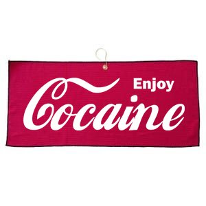 Enjoy Cocaine Large Microfiber Waffle Golf Towel