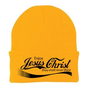 Enjoy Jesus Christ Thou Shalt Never Thirst Knit Cap Winter Beanie