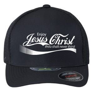 Enjoy Jesus Christ Thou Shalt Never Thirst Flexfit Unipanel Trucker Cap