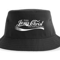 Enjoy Jesus Christ Thou Shalt Never Thirst Sustainable Bucket Hat