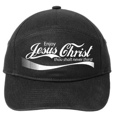Enjoy Jesus Christ Thou Shalt Never Thirst 7-Panel Snapback Hat