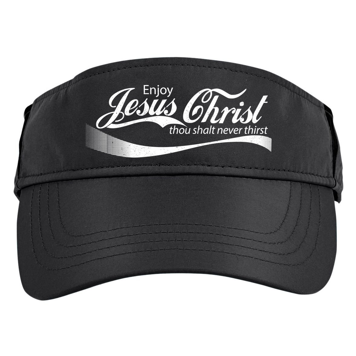 Enjoy Jesus Christ Thou Shalt Never Thirst Adult Drive Performance Visor